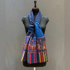 Kashmiri <b>Shawl</b> with Full Hand Embroidery Premium Wool Stylish Winter Wear for <b>Ladies</b> and Gifting - Product Image 1