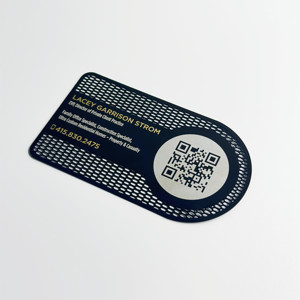 Carte de visite en métal NFC personnalisée NTAG213 avec interface de communication RFID 13,56 MHz, étiquette mini étanche, impression de code QR, <span class=keywords><strong>Smartag</strong></span> - Product Image 2