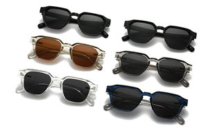 デザイナーグラス メンズ PC UVカット 2026 ファッション ノベルティ 格安 カスタムサングラス 卸売 OEM ブラック スクエアサングラス - Product Image 4