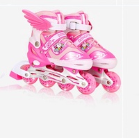 Patins à roulettes professionnels en cuir artificiel pour sports de plein air, pour femmes, hommes, adultes et enfants, taille réglable, 4 roues