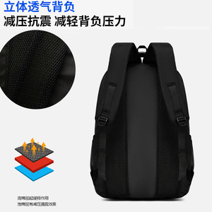 Men's <b>Backpack</b> <b>Large</b> Capacity 36-55L Business Travel Casual Commuter Gray Blue Black Solid Color Detachable Strap Spring 2024 - Product Image 5