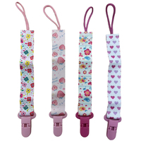Chaîne porte-sucette et anneau de dentition pour bébé Yobe Baby YB1012 en polyester avec emballage carte en papier