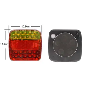 12v 24v şarj edilebilir LED Tow işık manyetik kablosuz römork manyetik Tow ışık kitleri Led arka lambası ile kamyon römork için