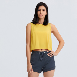 เสื้อกล้ามสำหรับผู้หญิง,เสื้อครอปโยคะระบายอากาศได้น้ำหนักเบาสำหรับฤดูร้อน - Product Image 4
