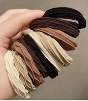 Élastiques à cheveux personnalisés, très extensibles, en jacquard ondulé, style serviette, sans couture, accessoires capillaires tendance, vente en gros
