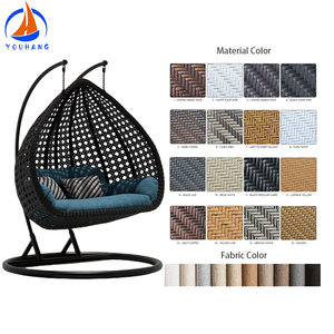 Vente en gros Silla Colgante De Mimbre 2 places Suspendus De jardin Double Chaise Oeuf Hangstoel 2 Persoon - Product Image 3