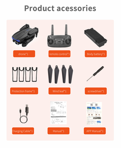 กล้องคู่4K HD FPV WiFi RC drones Quadcopter พร้อมรีโมทคอนโทรลโดรน K3อเนกประสงค์ทางเลือกเทียบกับ E88 E58 E99 - Product Image 3