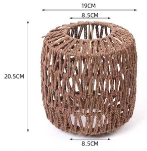 Lampadario con <span class=keywords><strong>paralume</strong></span> da camera da letto con tessuto creativo in <span class=keywords><strong>corda</strong></span> di carta intrecciata a mano - Product Image 3