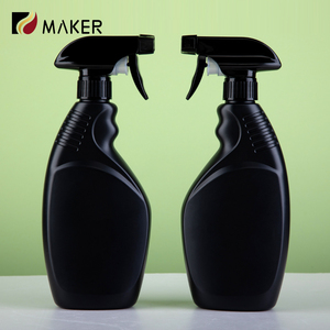 زجاجة بخاخ منظف كحولي كيميائي بلاستيك أسود غير لامع بخاخ منظف كحولي - Product Image 3