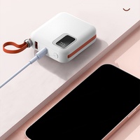 Sıcak Fırsat Hızlı Şarjlı Taşınabilir Powerbank Şarj Cihazı Dahili Tip C Kablolar 10000mAh Telefonlar İçin Powerbank