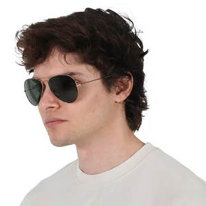 نظارات شمسية عصرية جديدة للرجال/النساء من ماركة مشهورة، طراز كبير RB3025 أحمر بتصميم الطيار، عدسات رمادية متدرجة 58 مم - Product Image 4