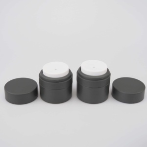 15ml 30ml 50ml <span class=keywords><strong>75ml</strong></span> Matt Đen chăm sóc da mỹ phẩm nhựa <span class=keywords><strong>PP</strong></span> kem không có không khí Jar - Product Image 4