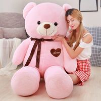 Ours en peluche géant de 60-180 cm - Peluche géante à câliner - Rembourrage en coton PP - Coussin de sommeil super doux - Bébé