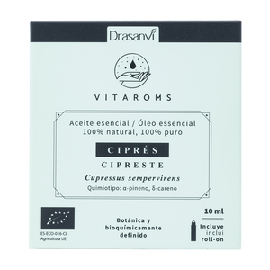 Huile essentielle thérapeutique biologique Cypress 10 ml Drasanvi Vitaroms Huiles hydratantes à la lavande Huile essentielle d'arbre à thé pour le corps - Product Image 1