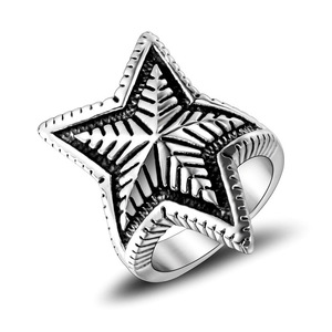 Anillo de Dedo Índice con Estrella Retro Estilo Japonés Coreano, Joyería de Moda para Hombre SA942 - Product Image 5