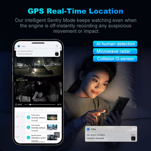 4G Wifi Car DVR <span class=keywords><strong>GPS</strong></span> logger 1080P Ống kính kép từ xa màn hình trực tiếp Dashcam giám sát đỗ xe SENTINEL Radar lưu trữ đám mây - Product Image 4