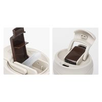 Mini tasse à café isotherme en acier inoxydable 304 de 12 oz, tasse de voyage portable pour couple, thermos élégant avec couvercle, idéal comme cadeau
