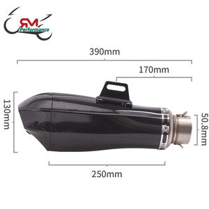 Tubo de Escape Universal para motocicleta, Escape modificado DB Killer AK de 51mm para Moto <span class=keywords><strong>Kawasaki</strong></span> Z650 <span class=keywords><strong>Ninja</strong></span> Versys <span class=keywords><strong>650</strong></span> MT09 - Product Image 3