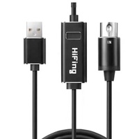 Vente chaude de haute qualité 5 broches MIDI à USB-C/USB-A fil Piano/tambour électronique 2 mètres édition de musique câble MIDI