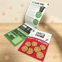 Brochure pliée personnalisée imprimée en couleur pour kit cadeau alimentaire, insert d'emballage