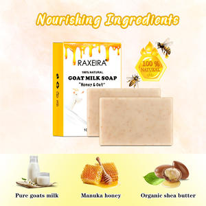 Jabón <span class=keywords><strong>Artesanal</strong></span> Orgánico de Leche de Cabra para el Cuidado de la Piel de Marca Blanca, Limpieza Profunda, Previene el Acné, Hidratante, 100g - Product Image 4