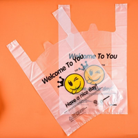 Sacs en plastique imprimés sur mesure, sacs en PE jetables pour épicerie, sacs de shopping transparents pour la vente au détail, emballages pour supermarchés et plats à emporter