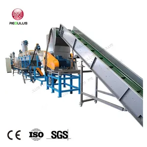 Waste Plastic PP Woven Bags PE Food Sorting Bags Reusing Crushing Hot Washing Dewatering Drying Recycling Machine Line