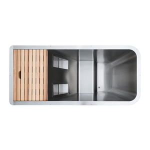 Nouvelle <span class=keywords><strong>piscine</strong></span> de trempage à froid complète pour 1 personne, carrée, bain de glace avec refroidisseur, revêtement intérieur en acier inoxydable, système de contrôle WiFi - Product Image 3
