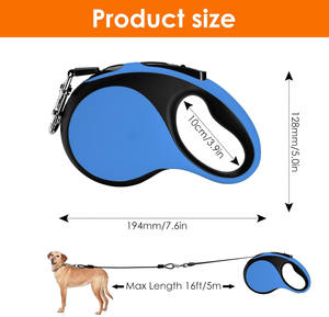 Laisse rétractable éclairée par LED pour chien Laisse en nylon extensible automatique pour animaux de compagnie avec flash lumineux - Product Image 4