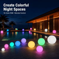 COOLQING Boule lumineuse LED personnalisée en PE, sans fil, à lumière chaude, pour décoration intérieure et extérieure, centre de table et événements