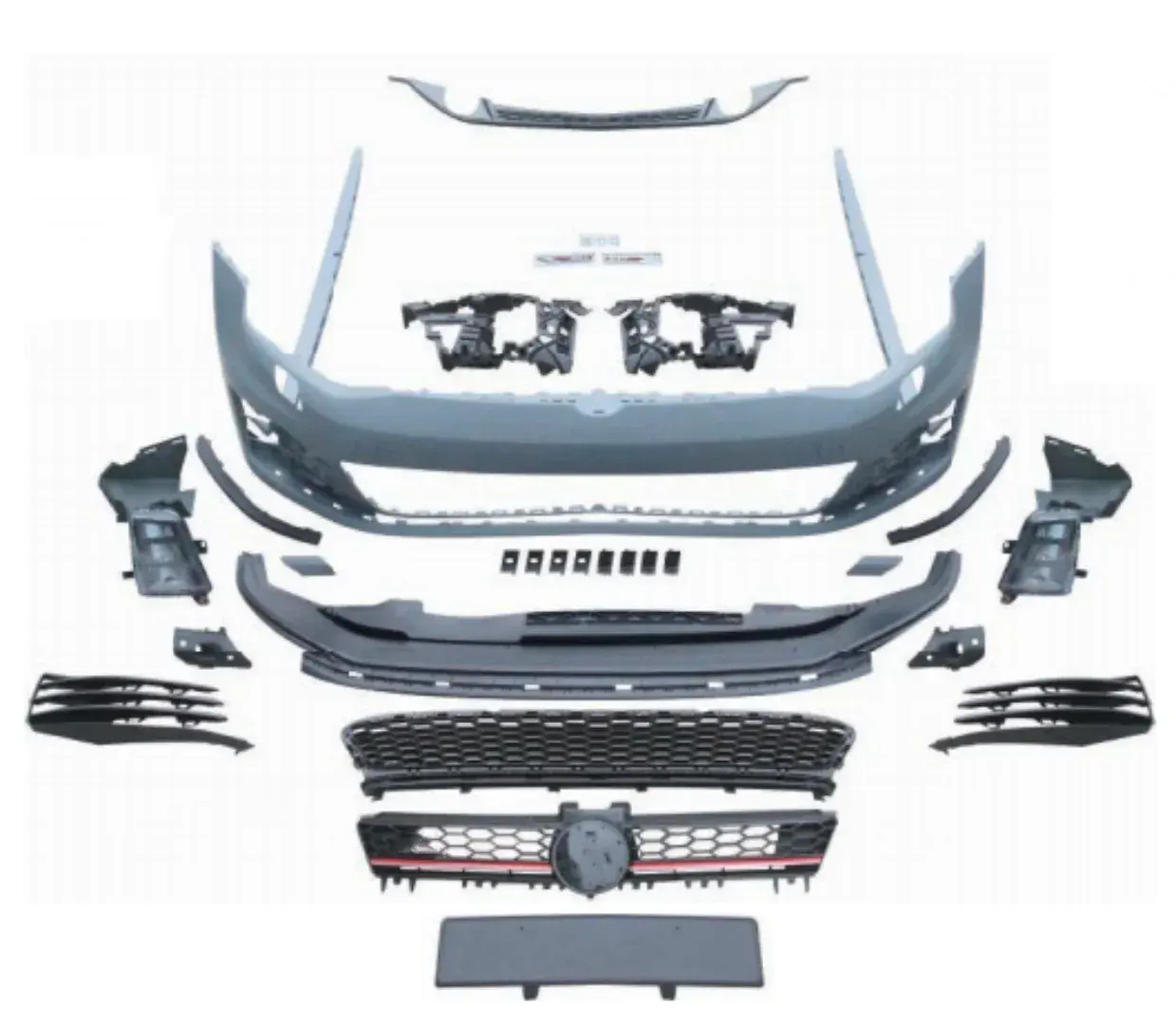 Bodykit Voor Achterbumper Motorkap Staartvleugel Zijrok Voor Volkswagen Vw Golf 7 Gemodificeerde 7 Gti Kit Auto-Accessoires