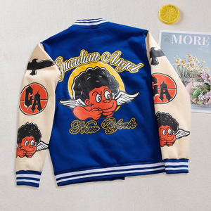 Giacca da Baseball Personalizzata all'Ingrosso Stile College e <span class=keywords><strong>Street</strong></span> con Stampa <span class=keywords><strong>Felpa</strong></span> per Uomo e Donna - Product Image 2
