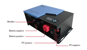 Vmaxpower เครื่องแปลงไฟไฮบริด Pure Sine Wave 2 กิโลวัตต์ 24 โวลต์ สำหรับระบบออฟกริด โซลาร์ ความถี่ต่ำ พร้อมตัวควบคุมการชาร์จ MPPT ในตัว - Product Image 3