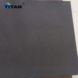 Plaques acoustiques décoratives noires 60x60 cm pour plafond suspendu de bureau - Product Image 2