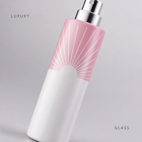 Flacon de parfum vide, vaporisateur de voyage 35 ml, atomiseur fin avec capuchon en métal doré, flacon de parfum rechargeable blanc, vente en gros, logo personnalisé
