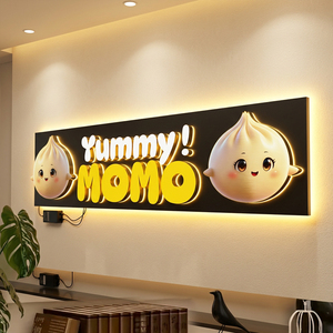 Logotipo Comercial para Clínica Dental, Empresas de Publicidad, Letras de Pared 3D LED Retroiluminadas en Dorado, Letrero Personalizado para Exteriores - Product Image 4
