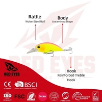 Leurre flottant Red Eyes 70mm 15g, leurre dur bionique pour bar et poisson-serpent, stock d'usine, vente en gros de matériel de pêche