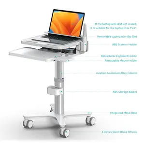 BEWISER MTO-3 rumah sakit Mobile nursing cart Laptop dan komputer kereta perawat klinik gigi medis troli