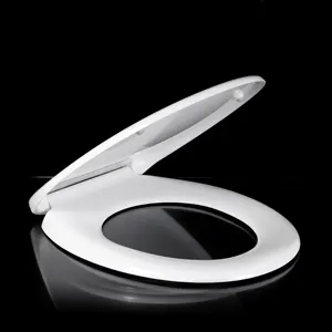 High Quality O Shape Toilet Seat Cover WC European Soft Closing Plastic Lid Sanitary Ware Toilet Seat Plastic