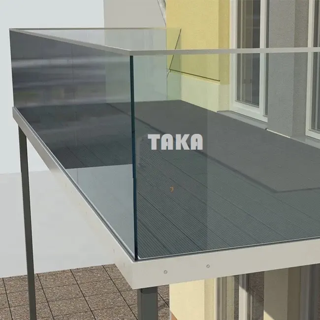 TK -AS001 hot sale glass railing modern design aluminium U channel for balcony or terrace