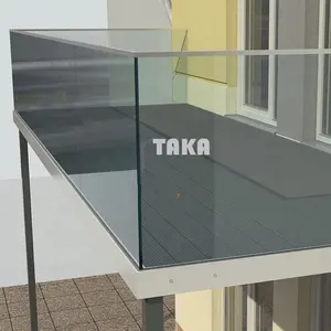 TK-AS001 heißer Verkauf Glas geländer modernes Design Aluminium U-Kanal für Balkon oder Terrasse