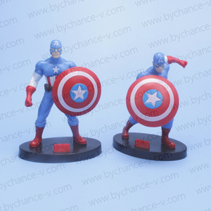 Mini Figura de Plástico del Capitán América para Pastel, Decoración para Fiestas de Aniversario de Bodas - Product Image 3