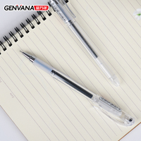 Stylos GENVANA en gros, corps transparent, grip en caoutchouc souple, pointe semi-aiguille 0,5 mm, stylos gel pour le bureau, l'école et la papeterie