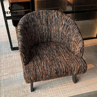 Rembourrage personnalisable avec tissu Fauteuil simple au design moderne à dossier haut pour espaces commerciaux