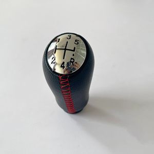 Chen Can Leather <b>Shift</b> <b>Knob</b> Black Red Stitching For Renault Cars Manual Transmission - Product Image 4