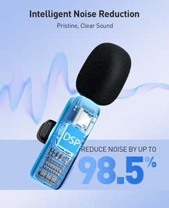 Portable <b>Microphone</b> Wireless Lavalier Lapel <b>Microphone</b> phone Camera Noise Reduction Recording Clip Mic - Product Image 4