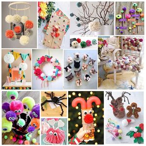 Pom Pom <strong>Maker</strong>, 4 Sizes <strong>Pompom</strong> <strong>Maker</strong> Tool Set for Fluff Ball Weave DIY Wool Yarn Knitting Craft Project for Kids and Adult - Product Image 6