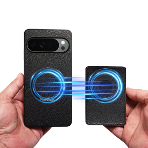 เคสโทรศัพท์กันกระแทกพร้อมที่วางการ์ดแม่เหล็กไร้สายลายลิ้นจี่ PU สำหรับ Pixel 11/10/9/8/7/6 ซีรีส์ - Product Image 2