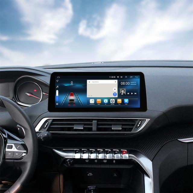 Android 10.0 12.3 Inch Car Radio Android Head Unit for 2016-2022 Peugeot 4008/5008 GPS Navigation Carplay