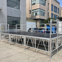 Scène modulaire en aluminium 4x8 pieds avec surface en contreplaqué pour location événementielle et concerts